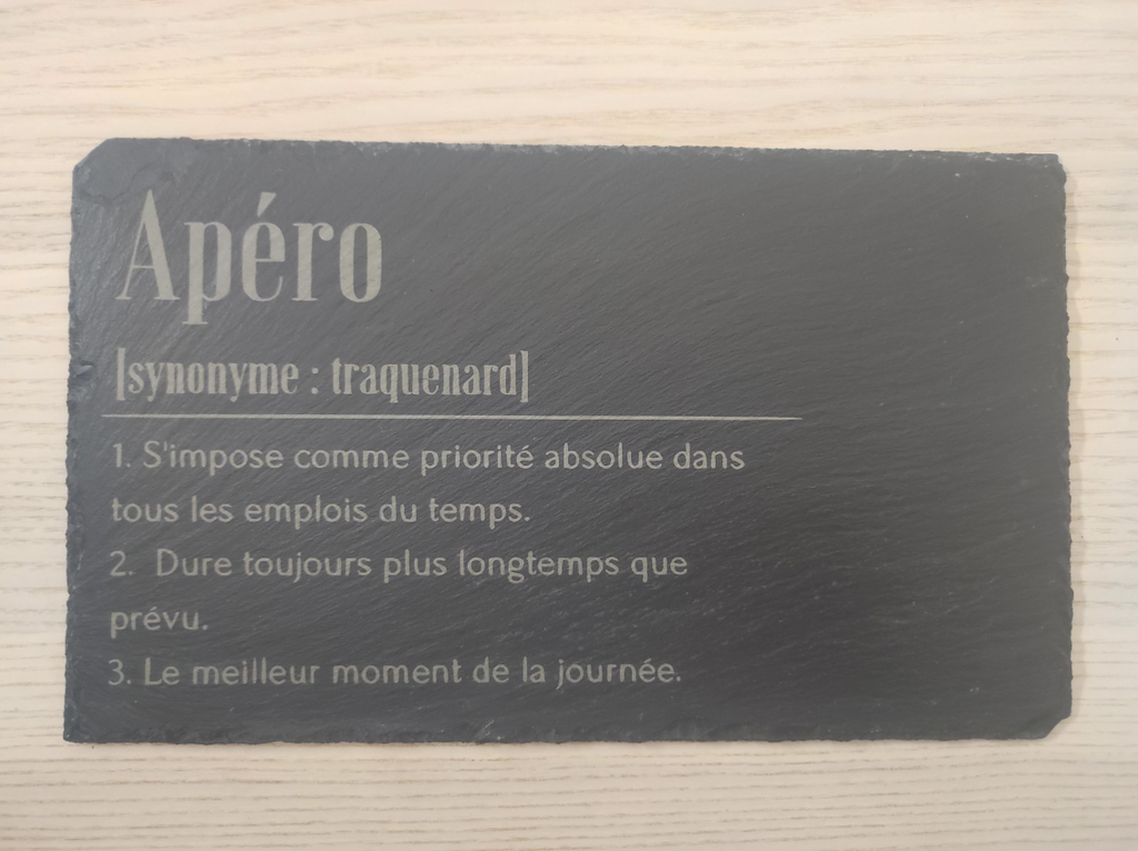 Planche apéro gravée